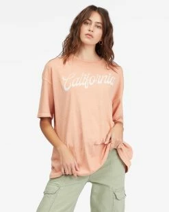 Billabong Land Of Milk And Honey Boyfriend T-Shirt STONE ROSE (sne)
