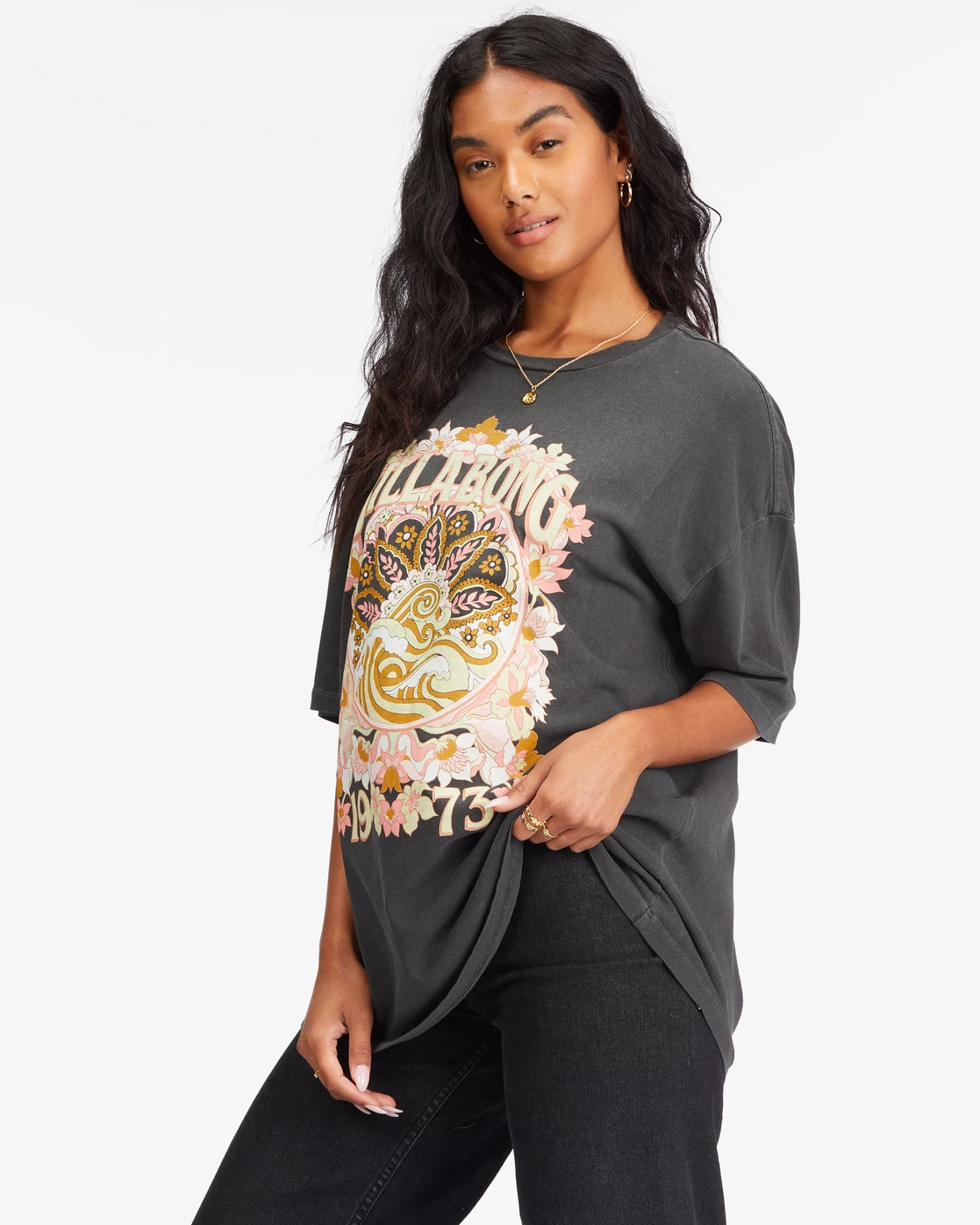 Billabong Super Natural Boyfriend T-Shirt OFF BLACK (ofb) 3 Billabong Super Natural Boyfriend T-Shirt OFF BLACK (ofb) - Image 3