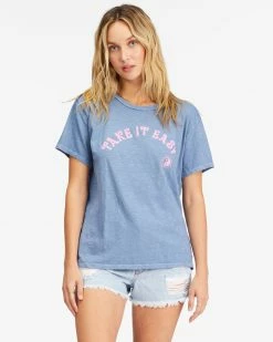 Billabong Take It Easy Boyfriend T-Shirt NEVER BLUE (bmp0)