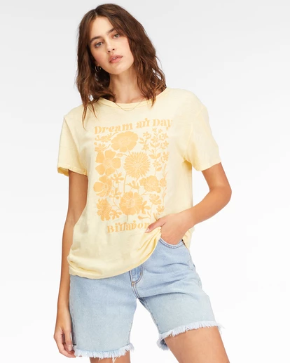 Billabong Dream All Day Boyfriend T-Shirt BUTTERMILK (yej0) 5 Billabong Dream All Day Boyfriend T-Shirt BUTTERMILK (yej0) - Image 5