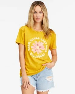 Billabong Warm Waves Lazy Days Boyfriend T-Shirt GOLDEN TOUCH (ylj0) 9 Billabong Warm Waves Lazy Days Boyfriend T-Shirt GOLDEN TOUCH (ylj0) -billabong shop abjzt00703 billabongw ylj0 frt1 1