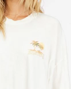 Billabong This Must Be The Place Cropped Long Sleeve T-Shirt SALT CRYSTAL (scs) -billabong shop abjzt00716 billabongw scs dtl1