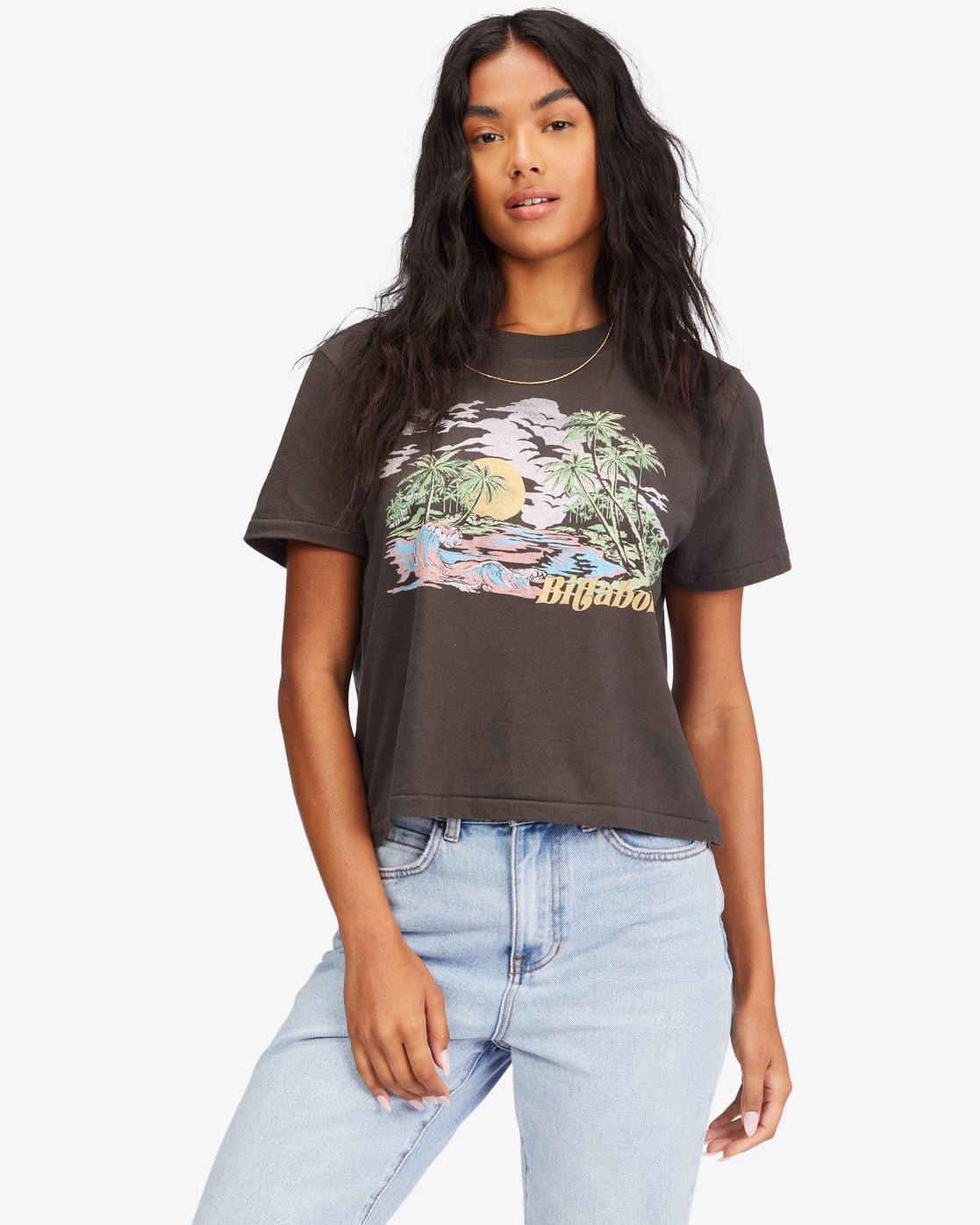 Billabong Make It Tropical Vintage Cut T-Shirt OFF BLACK (ofb) 1 Billabong Make It Tropical Vintage Cut T-Shirt OFF BLACK (ofb)