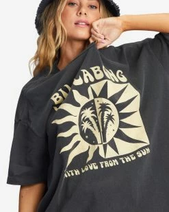 Billabong With Love From The Sun Oversized Graphic Boyfriend T-Shirt OFF BLACK (ofb) 10 Billabong With Love From The Sun Oversized Graphic Boyfriend T-Shirt OFF BLACK (ofb) -billabong shop abjzt00945 billabongw ofb dtl1