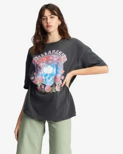 Billabong Cosmic Garden Oversized Graphic Boyfriend T-Shirt OFF BLACK (ofb)
