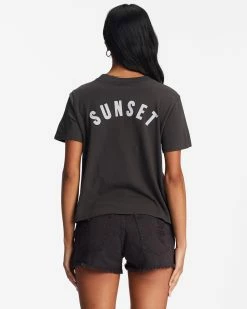 Billabong Sunrise To Sunset Graphic Rockers T-Shirt OFF BLACK (ofb) -billabong shop abjzt00962 billabongw ofb bck1
