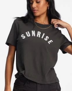 Billabong Sunrise To Sunset Graphic Rockers T-Shirt OFF BLACK (ofb) -billabong shop abjzt00962 billabongw ofb dtl1