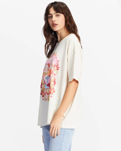 Billabong Golden Coast Oversized Graphic Boyfriend T-Shirt ANTIQUE WHITE (anw) 6 Billabong Golden Coast Oversized Graphic Boyfriend T-Shirt ANTIQUE WHITE (anw) - Image 6