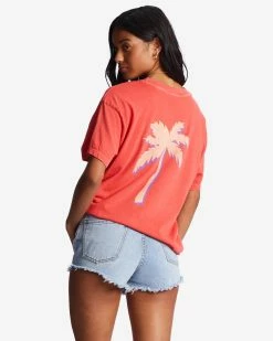 Billabong La Playa Oversized T-Shirt BRIGHT POPPY (rne0) -billabong shop abjzt01019 billabongw rne0 bck1