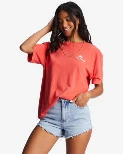 Billabong La Playa Oversized T-Shirt BRIGHT POPPY (rne0) -billabong shop abjzt01019 billabongw rne0 frt1 1