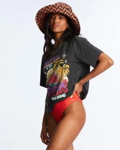 Billabong Meet Me In The Tropics Oversized T-Shirt OFF BLACK (ofb) -billabong shop abjzt01020 billabongw ofb sd1 1