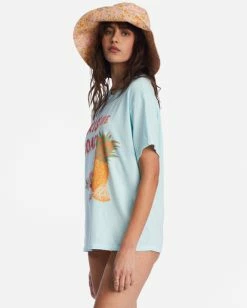 Billabong Kiss The Coast Oversized T-Shirt LIT SKIES (bek0) -billabong shop abjzt01022 billabongw bek0 sd1 1