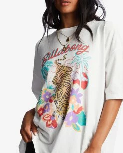 Billabong Easy Tiger Oversized T-Shirt SALT CRYSTAL (scs) 9 Billabong Easy Tiger Oversized T-Shirt SALT CRYSTAL (scs) -billabong shop abjzt01025 billabongw scs dtl1