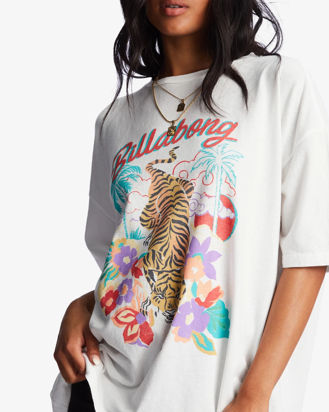 Billabong Easy Tiger Oversized T-Shirt SALT CRYSTAL (scs) 4 Billabong Easy Tiger Oversized T-Shirt SALT CRYSTAL (scs) - Image 4