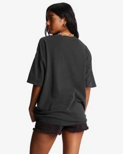 Billabong Into The Mystic Oversized T-Shirt OFF BLACK (ofb) -billabong shop abjzt01026 billabongw ofb bck1