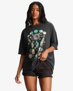 Billabong Into The Mystic Oversized T-Shirt OFF BLACK (ofb) -billabong shop abjzt01026 billabongw ofb frt1 1