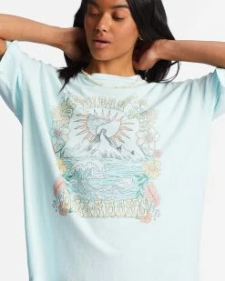 Billabong Daydream Away Oversized T-Shirt LIT SKIES (bek0) -billabong shop abjzt01028 billabongw bek0 dtl1