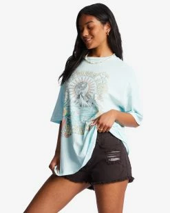 Billabong Daydream Away Oversized T-Shirt LIT SKIES (bek0) -billabong shop abjzt01028 billabongw bek0 sd1
