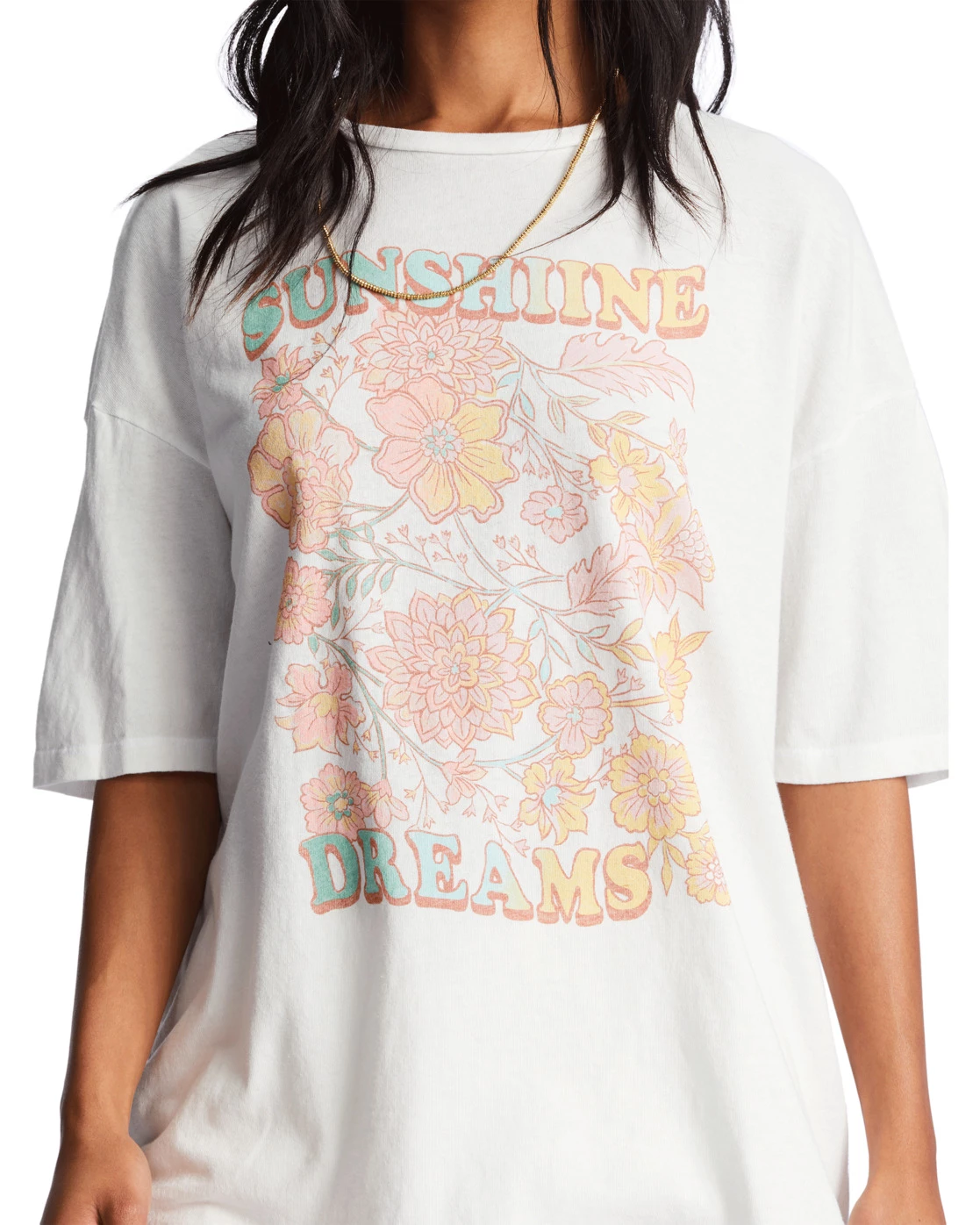 Billabong Sunshine Dream Oversized T-Shirt SALT CRYSTAL (scs) 4 Billabong Sunshine Dream Oversized T-Shirt SALT CRYSTAL (scs) - Image 4