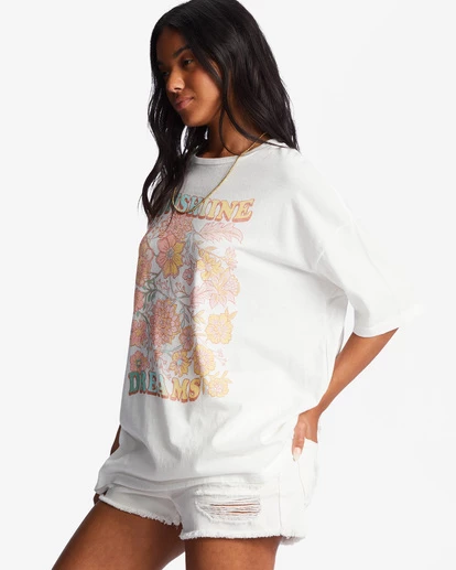 Billabong Sunshine Dream Oversized T-Shirt SALT CRYSTAL (scs) 6 Billabong Sunshine Dream Oversized T-Shirt SALT CRYSTAL (scs) - Image 6