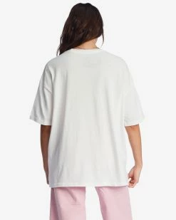 Billabong Peace And Love Oversized T-Shirt SALT CRYSTAL (scs) -billabong shop abjzt01031 billabongw scs bck1