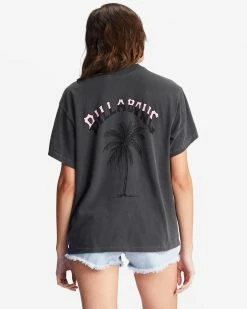 Billabong Daytripper Graphic Boyfriend T-Shirt OFF BLACK (ofb) -billabong shop abjzt01071 billabongw ofb bck1