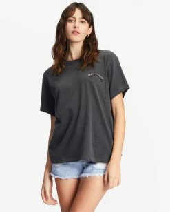 Billabong Daytripper Graphic Boyfriend T-Shirt OFF BLACK (ofb) -billabong shop abjzt01071 billabongw ofb frt1 1