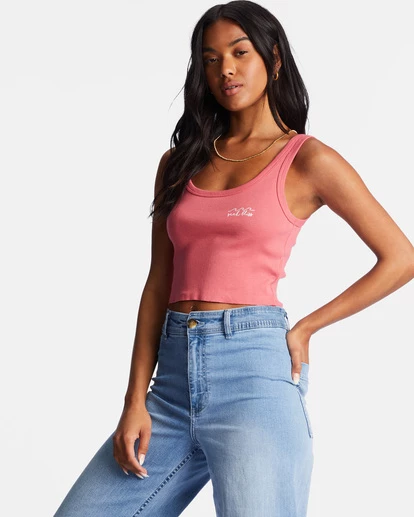 Billabong Keep Shining Cropped Tank Top SOFT PINK (mdd0) 6 Billabong Keep Shining Cropped Tank Top SOFT PINK (mdd0) - Image 6