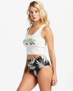 Alternative view of Billabong Kamea Monstera Arch Cropped Tank Top SALT CRYSTAL (scs)