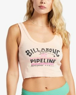 Billabong Pro Pipeline Cropped Tank Top WASHED PEACH (mdr0) -billabong shop abjzt01242 billabongw mdr0 dtl1