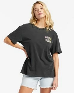 Billabong Pro Pipeline Poster Oversized T-Shirt OFF BLACK (ofb) -billabong shop abjzt01243 billabongw ofb frt1 1
