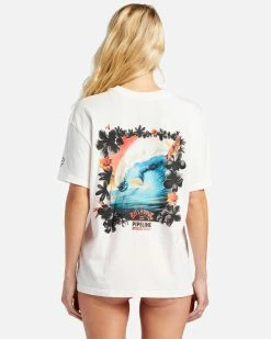 Billabong Pro Pipeline Floral Oversized T-Shirt SALT CRYSTAL (scs) -billabong shop abjzt01245 billabongw scs bck1