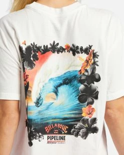 Billabong Pro Pipeline Floral Oversized T-Shirt SALT CRYSTAL (scs) -billabong shop abjzt01245 billabongw scs dtl2