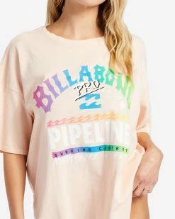 Billabong Pro Pipeline Oversized T-Shirt WASHED PEACH (mdr0) -billabong shop abjzt01246 billabongw mdr0 dtl1