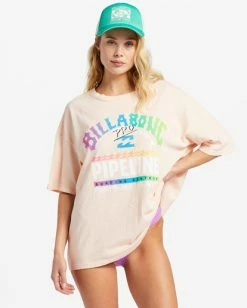 Billabong Pro Pipeline Oversized T-Shirt WASHED PEACH (mdr0) -billabong shop abjzt01246 billabongw mdr0 frt1 1