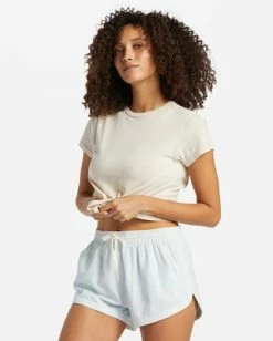 Billabong Road Trippin Elastic Waist Shorts LIGHT CHAMBRAY (bfw0) -billabong shop j202eroa billabongw bfw0 sd1 1