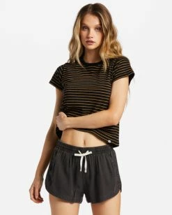 Billabong Road Trippin Elastic Waist Shorts OFF BLACK (ofb) -billabong shop j202eroa billabongw ofb frt1 1