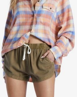 Billabong Road Trippin Elastic Waist Shorts SAGE (sag) -billabong shop j202eroa billabongw sag dtl1