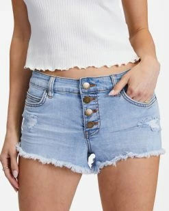 Billabong Buttoned Up Denim Shorts INDIGO RINSE (igr) 9 Billabong Buttoned Up Denim Shorts INDIGO RINSE (igr) -billabong shop j204gbut billabongw igr dtl1