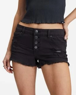 Billabong Buttoned Up Denim Shorts OFF BLACK (ofb) 9 Billabong Buttoned Up Denim Shorts OFF BLACK (ofb) -billabong shop j204gbut billabongw ofb dtl1