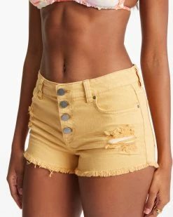 Billabong Buttoned Up Denim Shorts SUNSET GOLD (ylm0) 9 Billabong Buttoned Up Denim Shorts SUNSET GOLD (ylm0) -billabong shop j204gbut billabongw ylm0 dtl1