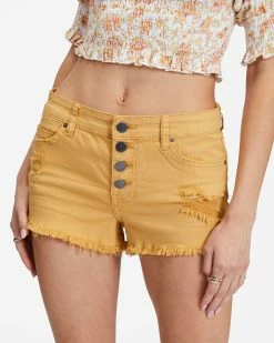 Billabong Buttoned Up Denim Shorts GOLD STAR (ymq0) 9 Billabong Buttoned Up Denim Shorts GOLD STAR (ymq0) -billabong shop j204gbut billabongw ymq0 dtl1