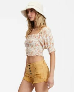 Billabong Buttoned Up Denim Shorts GOLD STAR (ymq0) 11 Billabong Buttoned Up Denim Shorts GOLD STAR (ymq0) -billabong shop j204gbut billabongw ymq0 sd1 1