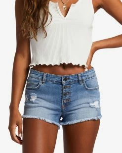 Billabong Lite Hearted Denim Shorts DARK DENIM (brqw) -billabong shop j226jlit billabongw brqw dtl1