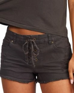Billabong Lite Hearted Denim Shorts OFF BLACK 1 (ob1) -billabong shop j226jlit billabongw ob1 dtl1