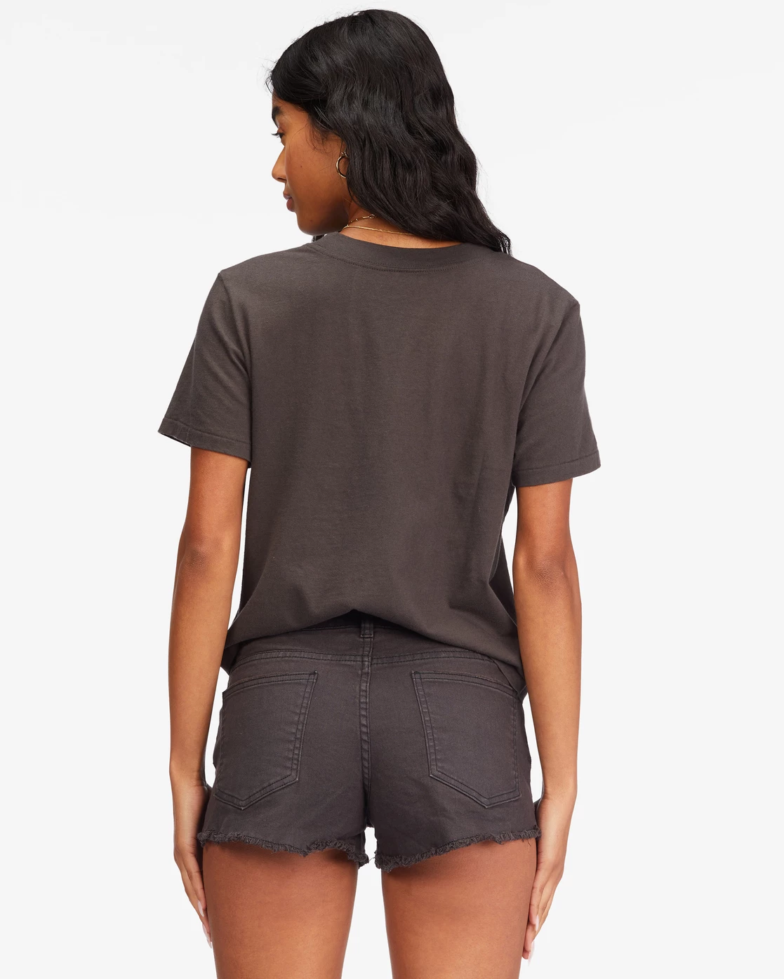 Billabong Lite Hearted Denim Shorts OFF BLACK (ofb) 3 Billabong Lite Hearted Denim Shorts OFF BLACK (ofb) - Image 3