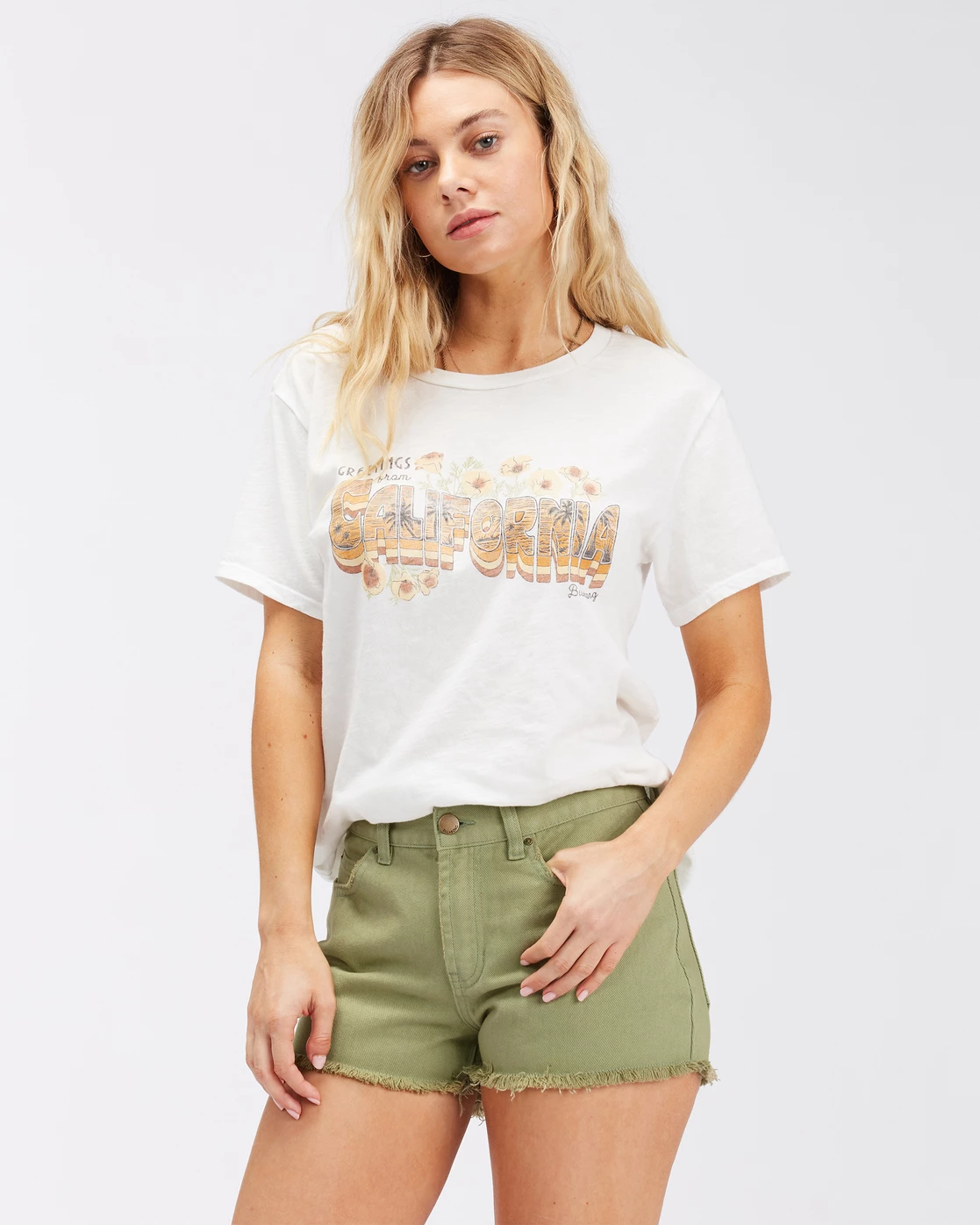 Billabong Drift Away Frayed Shorts AVOCADO (avo) 2 Billabong Drift Away Frayed Shorts AVOCADO (avo) - Image 2