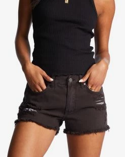 Billabong Drift Away Frayed Shorts BLACK 9 Billabong Drift Away Frayed Shorts BLACK -billabong shop j250ubdr billabongw blk dtl1