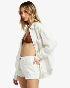 Billabong Drift Away Frayed Shorts SALT CRYSTAL (scs) -billabong shop j250ubdr billabongw scs sd1 1