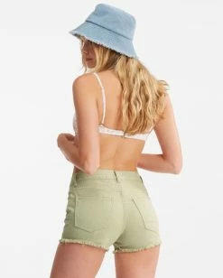 Billabong Drift Away Frayed Shorts LIGHT AVOCADO (tgq0) -billabong shop j250ubdr billabongw tgq0 bck1 3